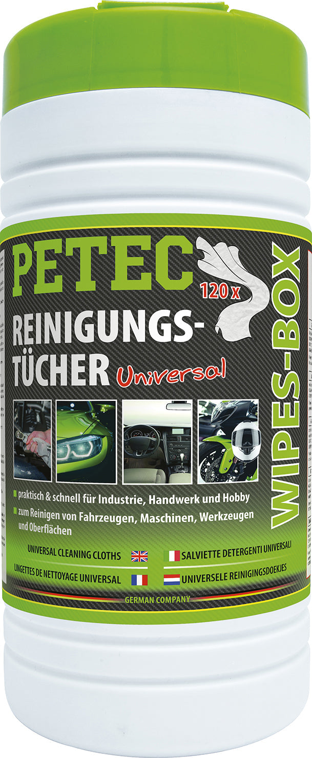 PETEC Reinigungstücher, Wipes-Box - 120 Tücher