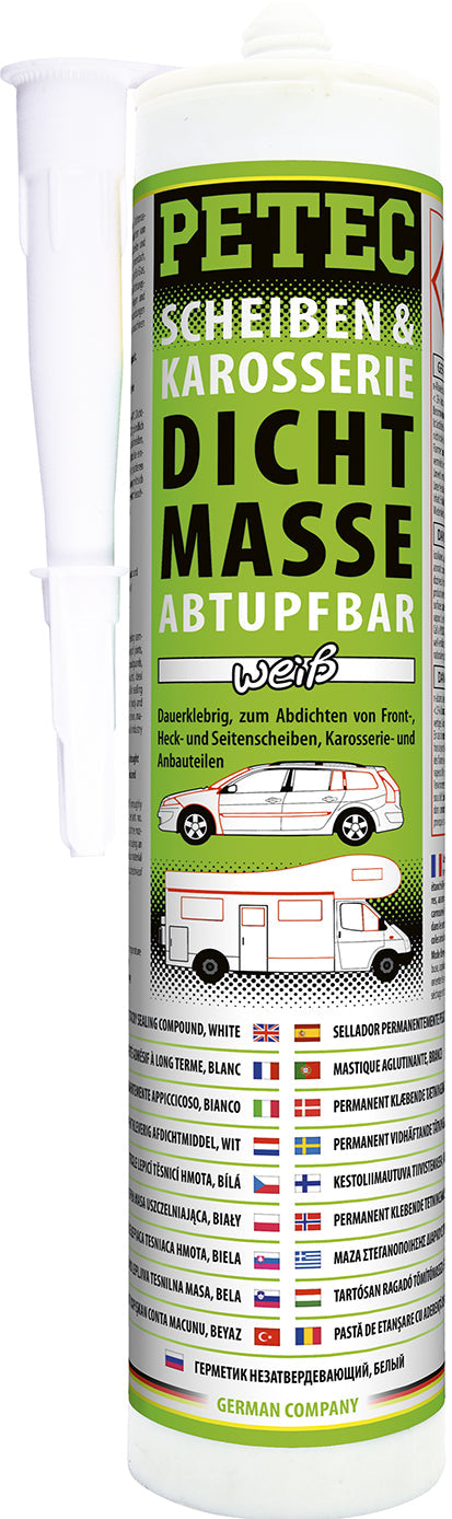 PETEC Scheiben - & Karosseriedichtmasse weiß - 310 ml