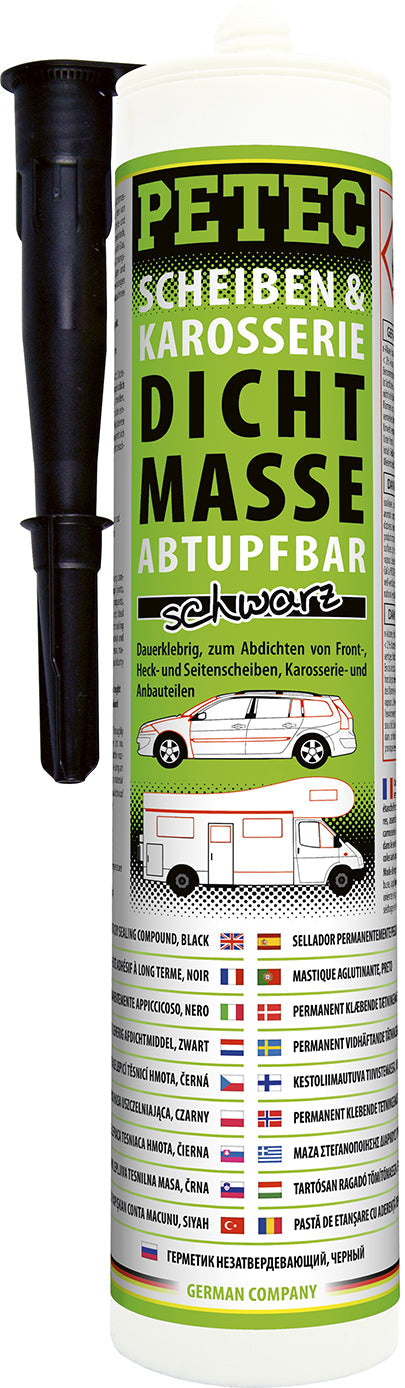 PETEC Scheiben - & Karosseriedichtmasse schwarz - 310 ml