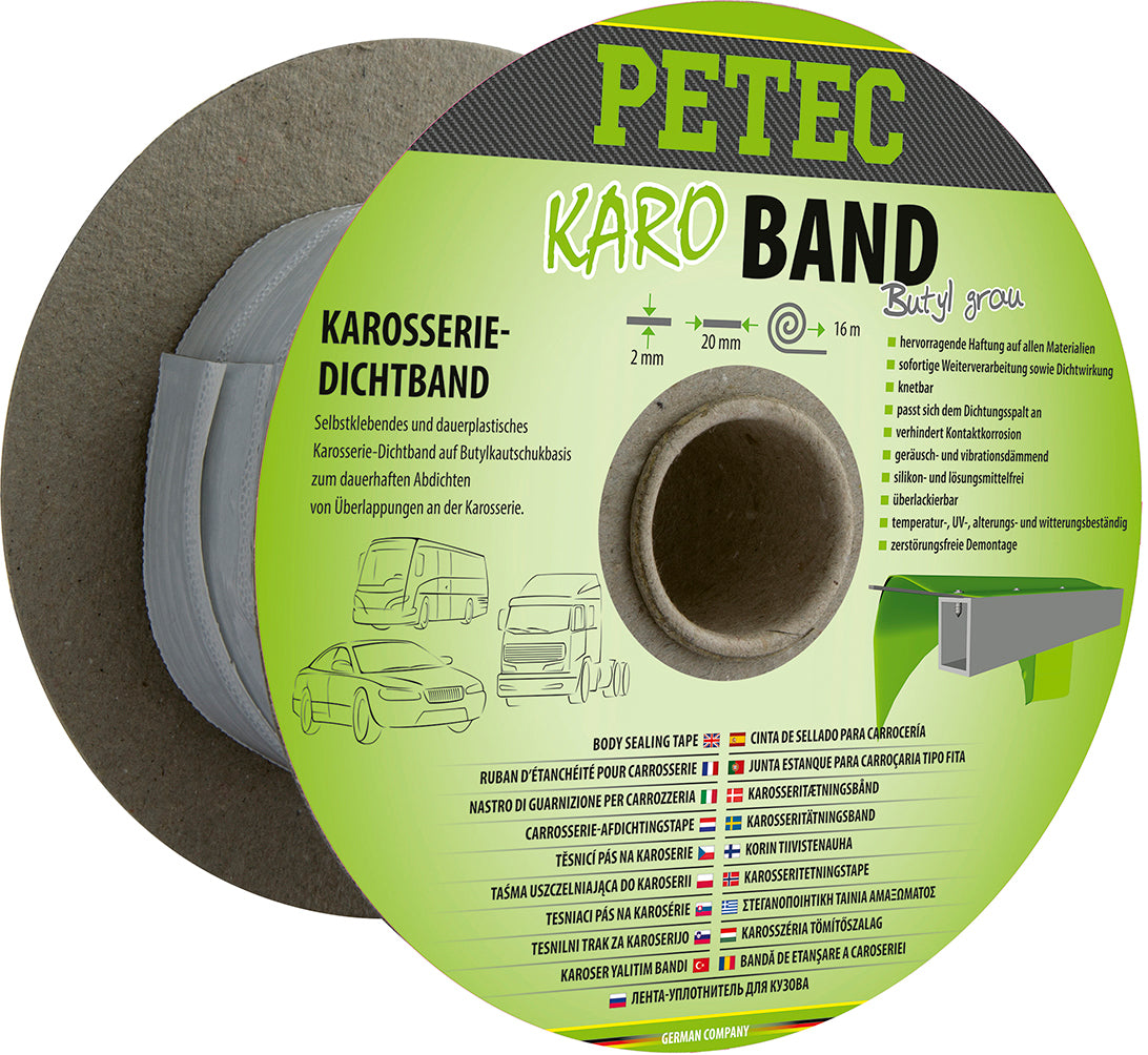PETEC Karo-Band, Karosseriedichtband - 2mm x20mm x16m