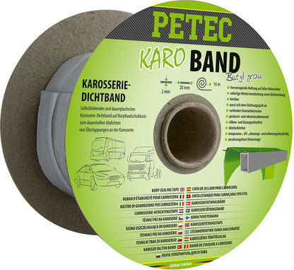 PETEC Karo-Band, Karosseriedichtband - 2mm x20mm x16m