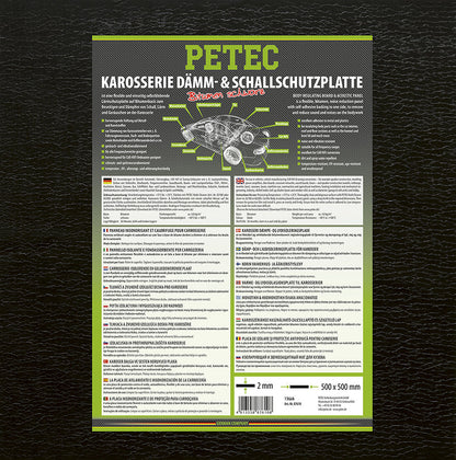 PETEC Dämm-& Schallschutzplatte - 500 x 500 x 2 mm