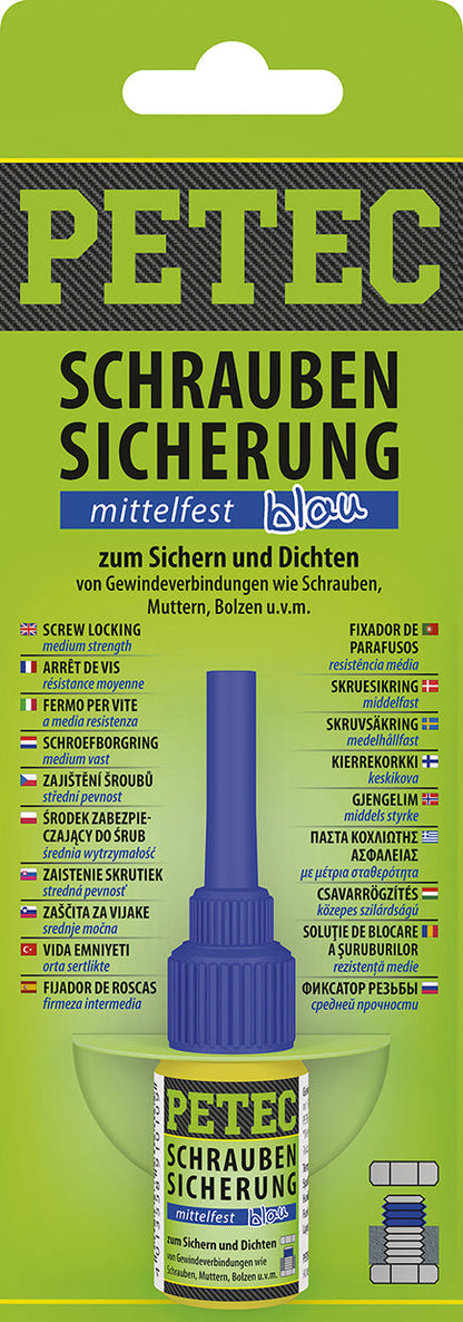 PETEC Schraubensicherung mittelfest blau - 5 g SB-Karte
