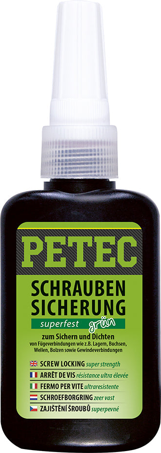 PETEC Schraubensicherung superfest grün - 50 g Flasche