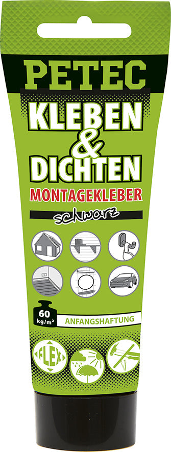 PETEC Kleben & Dichten Montagekleber schwarz - 80 ml