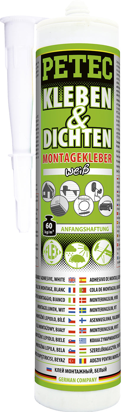 PETEC Kleben & Dichten Montagekleber weiß - 290 ml