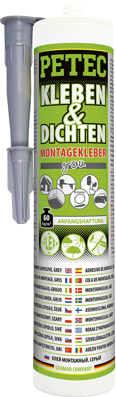 PETEC Kleben & Dichten Montagekleber grau - 290 ml