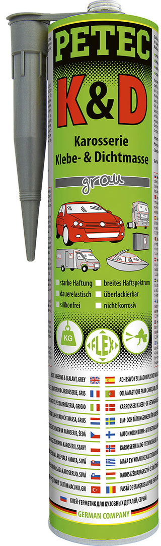 PETEC K&D Karosserie Klebe-&Dichtmasse grau - 310 ml