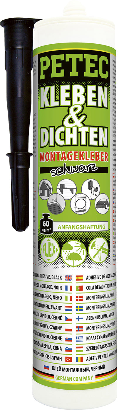 PETEC Kleben & Dichten Montagekleber schwarz - 290 ml