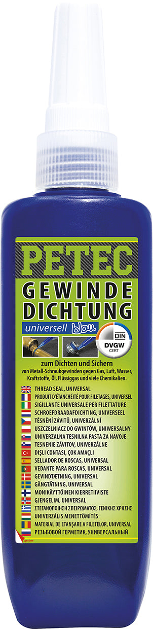 PETEC Gewindedichtung blau - 100 g Flasche